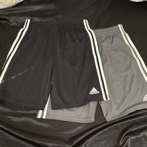Adidas Boys L Black and Gray Shorts